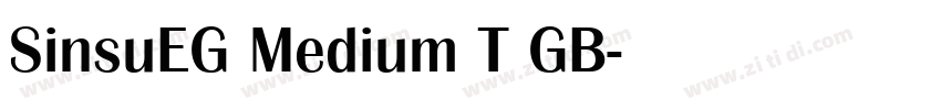 SinsuEG Medium T GB字体转换